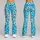 Pastel Aqua Leopard Spots for Colorful Gym Sessions and Everyday Active Style Leggings - 9