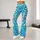 Pastel Aqua Leopard Spots for Colorful Gym Sessions and Everyday Active Style Leggings - 11