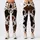Brown Black And Ivory Cow Spots For Casual Country Style And Festive Everyday Looks Leggings - 3