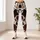 Brown Black And Ivory Cow Spots For Casual Country Style And Festive Everyday Looks Leggings - 6
