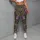 Olive Green Violet Rose Motifs for Dance, Travel and Everyday Wear for Women Leggings - 5