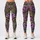 Olive Green Violet Rose Motifs for Dance, Travel and Everyday Wear for Women Leggings - 3