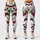 Red Cherry Blossoms and Green Leaves for Running and Outdoor Adventures Leggings - 3