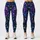 Blue Violet Stained Glass Roses for Bohemian Festivals, Art Walks and Evening Outfits Leggings - 3