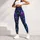 Blue Violet Stained Glass Roses for Bohemian Festivals, Art Walks and Evening Outfits Leggings - 4
