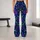 Blue Violet Stained Glass Roses for Bohemian Festivals, Art Walks and Evening Outfits Leggings - 10