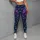 Blue Violet Stained Glass Roses for Bohemian Festivals, Art Walks and Evening Outfits Leggings - 5