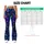 Blue Violet Stained Glass Roses for Bohemian Festivals, Art Walks and Evening Outfits Leggings - 7