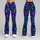 Blue Violet Stained Glass Roses for Bohemian Festivals, Art Walks and Evening Outfits Leggings - 9