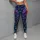 Blue Violet Stained Glass Roses for Bohemian Festivals, Art Walks and Evening Outfits Leggings - 4