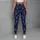 Blue Violet Stained Glass Roses for Bohemian Festivals, Art Walks and Evening Outfits Leggings - 5
