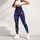 Blue Violet Stained Glass Roses for Bohemian Festivals, Art Walks and Evening Outfits Leggings - 6
