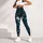 Teal Botanical Wildflowers and Foliage for Everyday Outings and Relaxed Weekend Style Leggings - 5