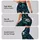 Teal Botanical Wildflowers and Foliage for Everyday Outings and Relaxed Weekend Style Leggings - 8