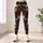 Halloween Skull And Tropical Flowers For Spooky Season Style And Autumn Adventures Leggings - 4