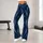 Navy Ivory Linear Accents for Cozy Winter Lounging and Everyday Layering Leggings - 10