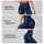 Navy Ivory Linear Accents for Cozy Winter Lounging and Everyday Layering Leggings - 8