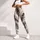 Gray Gold Agate Veining for Cozy Winter Layering and Cold Weather Style Leggings - 4