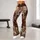 Burgundy Botanical Vines on Aged Parchment for Romantic Autumn Wardrobe Styling Leggings - 10