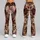 Burgundy Botanical Vines on Aged Parchment for Romantic Autumn Wardrobe Styling Leggings - 9