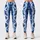 Indigo And White Shibori Waves For Yoga, Gym Training And Everyday Activewear Style Leggings - 3