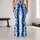 Indigo And White Shibori Waves For Yoga, Gym Training And Everyday Activewear Style Leggings - 10