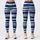 Navy Brushstroke Stripes for Coastal Runs and Studio Sessions for Active Women Leggings - 3