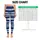 Navy Brushstroke Stripes for Coastal Runs and Studio Sessions for Active Women Leggings - 1
