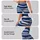 Navy Brushstroke Stripes for Coastal Runs and Studio Sessions for Active Women Leggings - 2