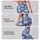 White Daisy Blooms on Periwinkle Blue for Spring Fitness and Yoga Leggings - 2