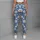 White Daisy Blooms on Periwinkle Blue for Spring Fitness and Yoga Leggings - 6