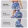 White Daisy Blooms on Periwinkle Blue for Spring Fitness and Yoga Leggings - 8