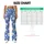 White Daisy Blooms on Periwinkle Blue for Spring Fitness and Yoga Leggings - 7