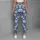 White Daisy Blooms on Periwinkle Blue for Spring Fitness and Yoga Leggings - 4