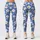 White Daisy Blooms on Periwinkle Blue for Spring Fitness and Yoga Leggings - 1