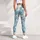 White Geese And Daisies For Cheerful Springtime Everyday Wear For Nature Loving Women Leggings - 5