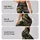 Olive Woodland Camo And Charcoal Colorblock For Yoga And Trail Training Leggings - 2