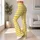 Sunny Yellow and Ivory Horizontal Stripes for Yoga, Pilates and Everyday City Style Leggings - 12