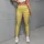 Sunny Yellow and Ivory Horizontal Stripes for Yoga, Pilates and Everyday City Style Leggings - 6