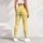 Sunny Yellow and Ivory Horizontal Stripes for Yoga, Pilates and Everyday City Style Leggings - 5
