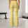 Sunny Yellow and Ivory Horizontal Stripes for Yoga, Pilates and Everyday City Style Leggings - 10
