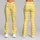 Sunny Yellow and Ivory Horizontal Stripes for Yoga, Pilates and Everyday City Style Leggings - 9