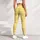Sunny Yellow and Ivory Horizontal Stripes for Yoga, Pilates and Everyday City Style Leggings - 5