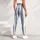 Blue And Ivory Vertical Stripes For Yoga, Pilates, And Everyday Style Leggings - 6