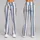 Blue And Ivory Vertical Stripes For Yoga, Pilates, And Everyday Style Leggings - 9