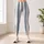 Blue And Ivory Vertical Stripes For Yoga, Pilates, And Everyday Style Leggings - 6