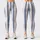 Blue And Ivory Vertical Stripes For Yoga, Pilates, And Everyday Style Leggings - 1