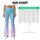 Pastel Aqua Lavender Organic Spots for Yoga, Running and Everyday Activewear Style Leggings - 7