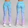 Pastel Aqua Lavender Organic Spots for Yoga, Running and Everyday Activewear Style Leggings - 9