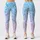 Pastel Aqua Lavender Organic Spots for Yoga, Running and Everyday Activewear Style Leggings - 3